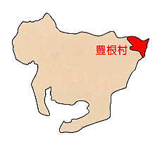 豊根村の位置を赤色で示した地図