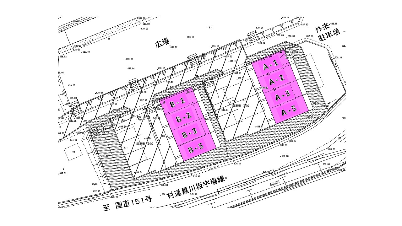 中野団地(単身)の配置図