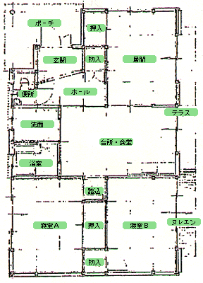 日余沢団地(No.7~No.8)の間取り図