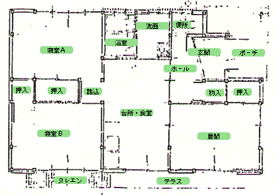 日余沢団地(No.10~No.11)の間取り図