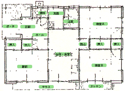 日余沢団地(No.12)の間取り図
