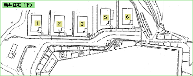 新井団地(NO.1~NO.6)の配置図