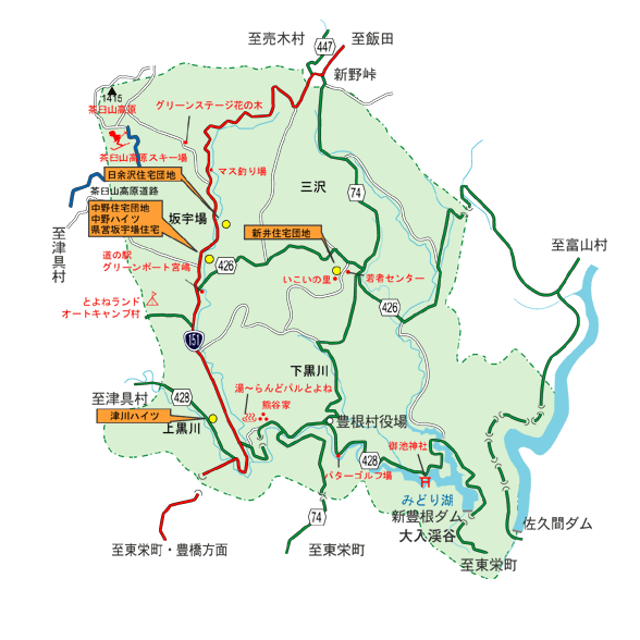 村営住宅のアクセスマップ