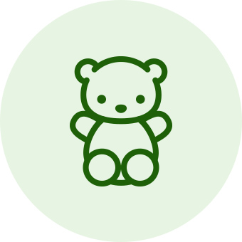 クマのぬいぐるみのイラスト