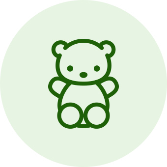 クマのぬいぐるみのイラスト